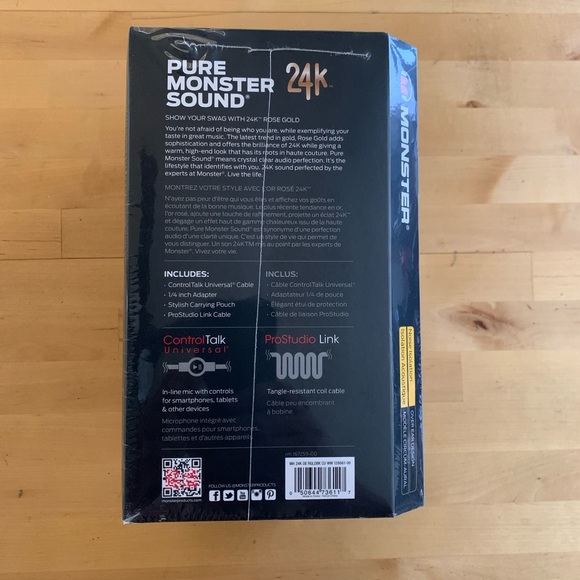 Monster 24K Professional DJ-Style Headphones (Rose Gold) - Picture 2 of 7